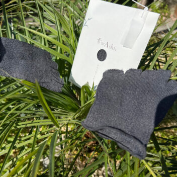 素wAshi　和紙の靴下肌着　足汗対策　ダークグレイ　2組入