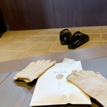 素wAshi　和紙の靴下肌着　足汗対策　ライトブラウン　2組入